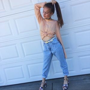 H&M long-sleeved striped long-sleeve tee